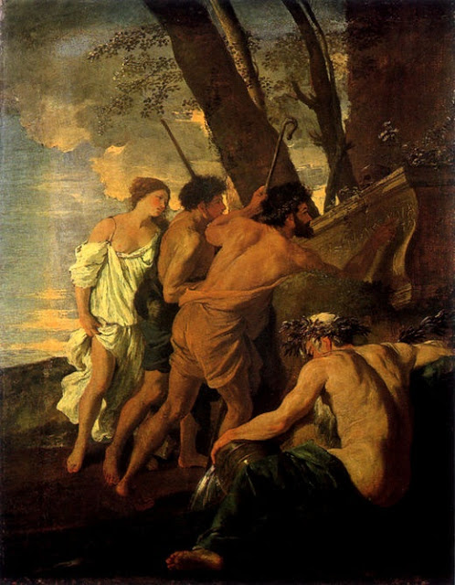 Et in Arcadia Ego by Nicolas Poussin,1629 - Version one